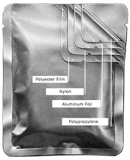 retort pouch image.  laminated film.
